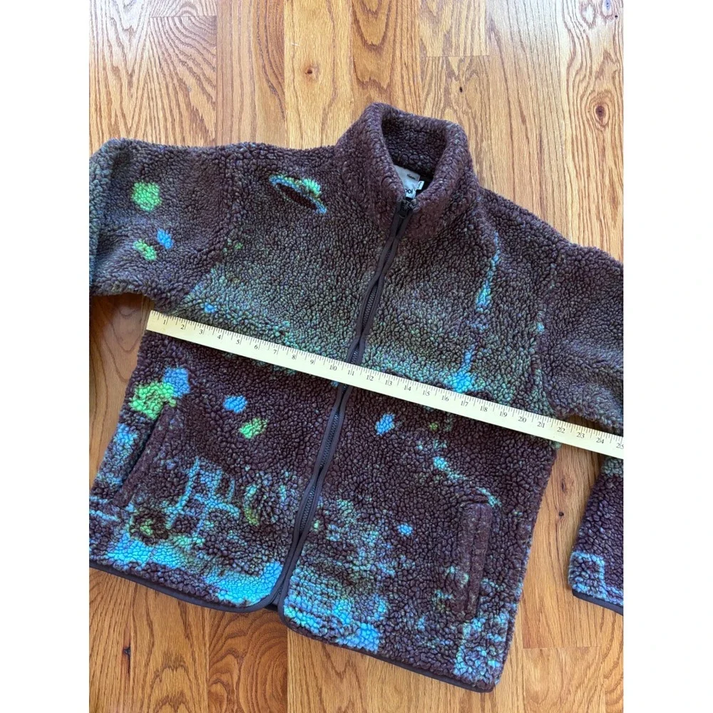 Sundae School Namsan Tower Fleece Jacket Multicolor Alien Space Zip Up Mens M - Picture 7 of 13